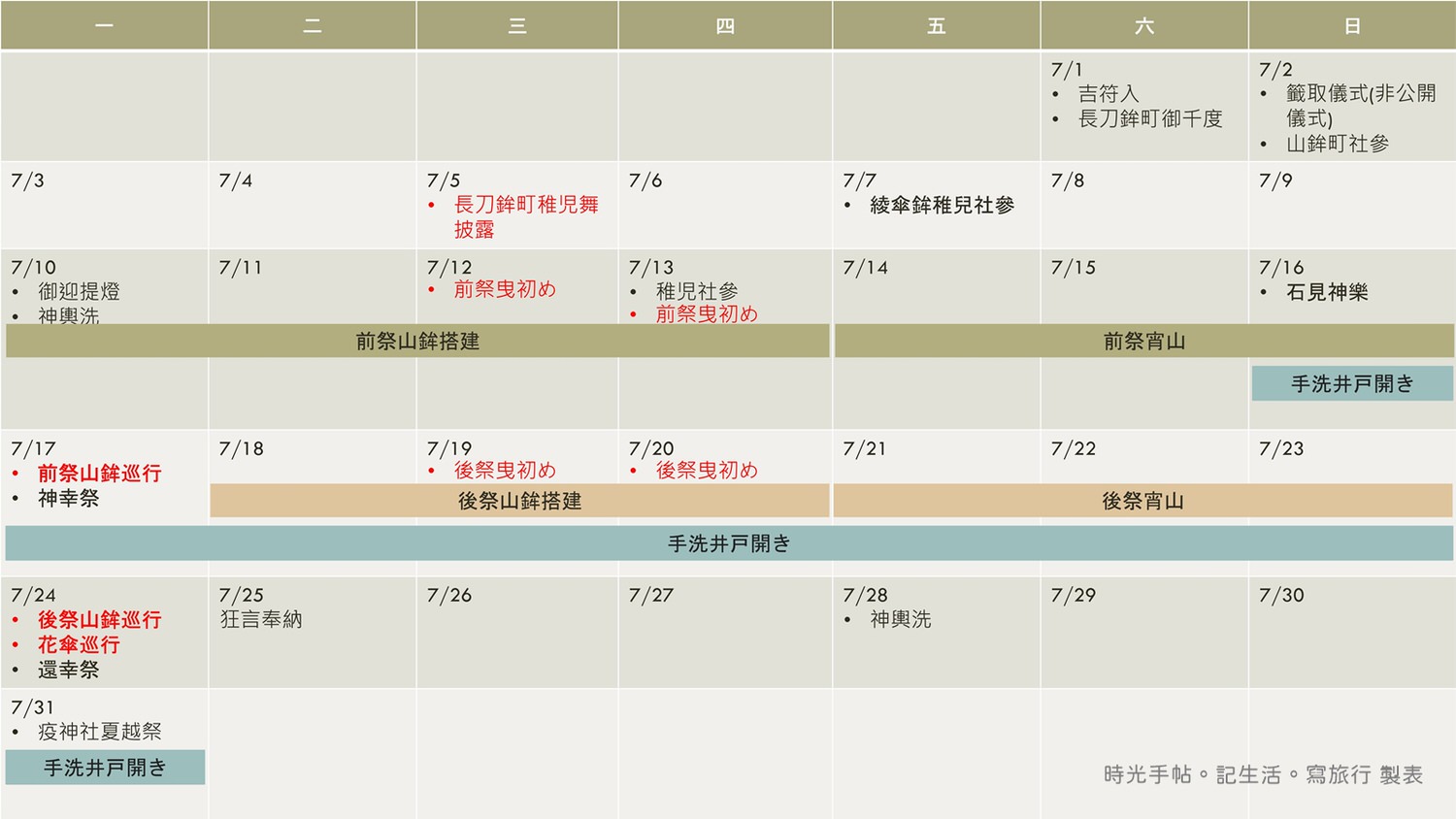 2023祇園祭日程表 1