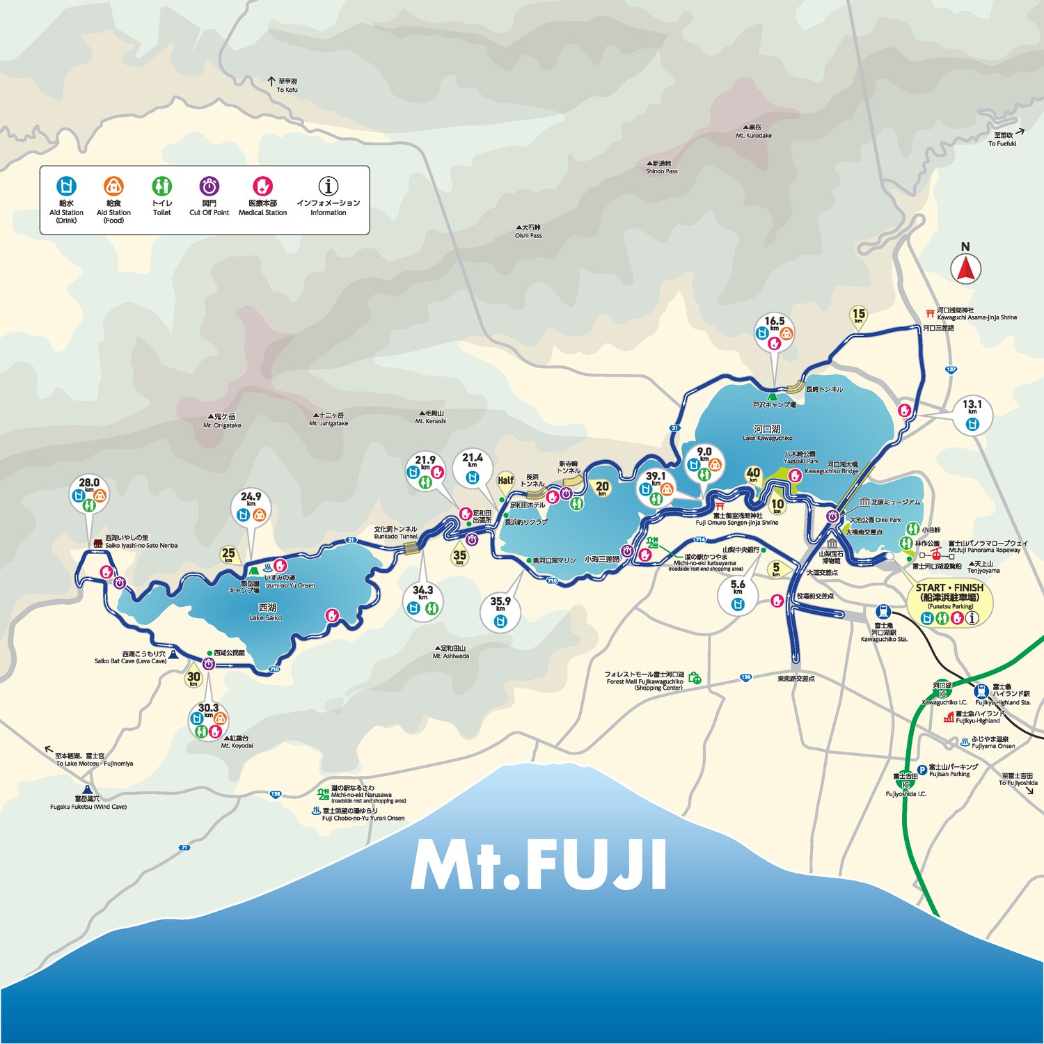 富士山馬拉松賽道圖
